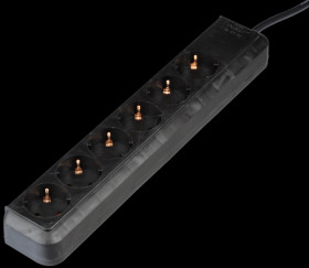 1159400015 ECO power strip, without switch, black