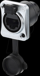 IC06-R002 RJ45 coupler, RJ45 jack both ends, metal, M24