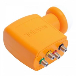 Konwerter satelitarny LNB offset Quattro 4 wyjścia: Hh-Vh-Hl-Vl - pomarańczowy 747701