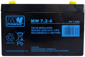 Akumulator VRLA AGM 6V MW 7,2Ah (żywotność 6-9lat) MW7,2-6 T1