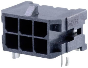 Molex Listwa kołkowa, męska, do wbudowania, standardowa Ilość pinów 6 Wymiary siatki: 3.00 mm 430450607 1 szt. taśma na