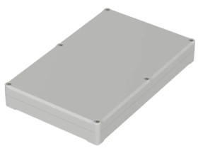 ABS enclosure, (L x W x H) 250 x 160 x 37 mm, light gray (RAL 7035), IP65, 63233000