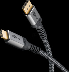 78965 DisplayPort adapter DP to HDMI, textile cable, 8k 60Hz, 2 m