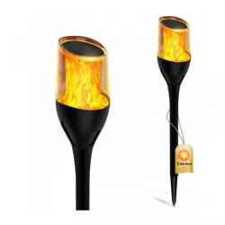 Lampa Solarna Ogrodowa LED Ogrodowa Zewnętrzna Efekt Płomienia IGNIS 64 cm LUMILED