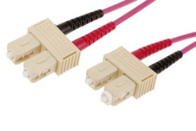 Kabel światłowodowy, średnica: 900μm, OM4 Wielomodowy, Fioletowy, SC/SC