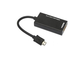 KABEL ADAPTER MHL MICRO USB WTYK NA GNIAZDO HDMI