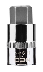 Końcówka sześciokątna na nasadce 1/2cala H19 x 55 mm 08-778