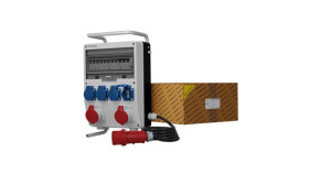 Rozdzielnica Budowlana Na Stojaku Z Kablem Td-S/Fi Skhu 2X16a 4X230v...