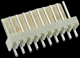 Print connector, single connector, straight, 4-pin