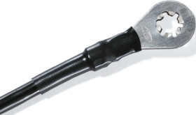 Heatshrink tubing, 3:1, (3.2/1.2 mm), PO, radiation crosslinked, black, 300-73140