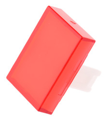 Klosz lampek do przycisku kształt: Prostokątny Czerwony Soczewka EAO