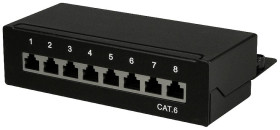 LogiLink NP0017B 8 Patch panel CAT 6 1 U