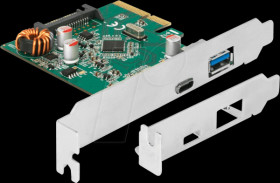 90299 PCI Express Card > USB 3.1 Type-C female, Typ-A female, 10Gbps