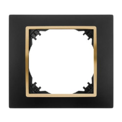 VESTRA ramka pojedyncza czarny/złoty 3871-47
