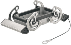 Cover cap, size B10, die-cast aluminum, cross bow locking, IP65, 1665240000