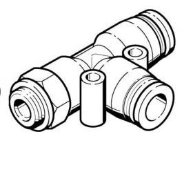 Złączka pneumatyczna Wciskane 16 mm Wciskane 16 mm Festo Adapter gwintowany teowy G 1/2 męskie