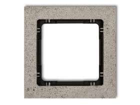 DECO Ramka uniwersalna - beton (ramka: jasnoszara: spód: czarny) jasnoszary 27-12-DRB-1 KARLIK