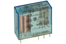 Przekaźnik; elektromagnetyczny miniaturowy; 40.52.9.024.0000; 24V; DC; 2 styki przełączne; 8A; 250V AC; do druku (PCB); do gniaz