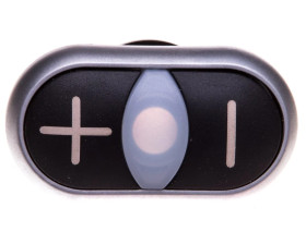 Napęd przycisku podwójny czarny (+/-) z samopowrotem M22S-DDL-S-X4/X5 218146