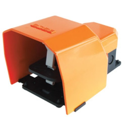 Wyłącznik nożny z osłoną z metalu 1NO+1NC, pomarańczowy, T0-PDKS11BX10T