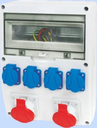 Rozdzielnica stacjonarna 14 modułów, 2x16A 3P+N+Z, 4x16A 2P+Z IP54 typ RSE-05 942100