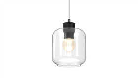 Lampa Wisząca Czarna Z Tkaninowym Kloszem Glorii E27 10086 Tk Lighting