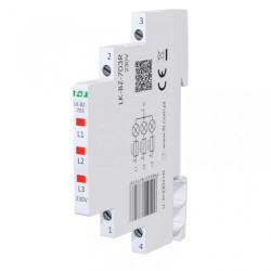 Lampka modułowa 3-fazowa z zabezpieczeniem czerwona 1/3S LED 230V LK-BZ-703R