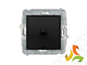 MINI Wyłącznik zwierny przycisk w stylu amerykańskim (jeden klawisz bez piktogramu) czarny mat 12MWPUS-4.1 KARLIK