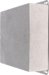 Aluminum die cast enclosure, (L x W x H) 188 x 188 x 67 mm, natural, IP65, 1590WFFL