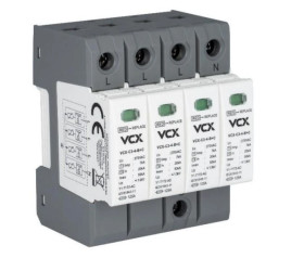 Ogranicznik przepięć VCX klasy T1T2 (B+C) 4P 7 kA C3