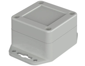 ABS enclosure, (L x W x H) 60 x 60 x 40.1 mm, light gray (RAL 7035), IP66, 07806064