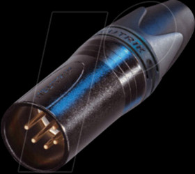 NC5MXX-B 5-pin cable connector with black chrome-plated housing