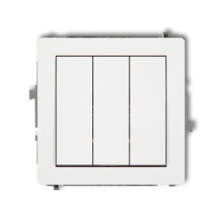 DECO Mechanizm łącznika potrójnego, biały mat 25DWP-7