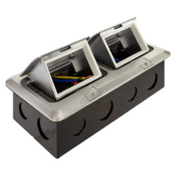 Puszka podłogowa ALU IP44 6M 2x1,5x 45x45 NEKU