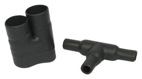 Łącznik T., 2-palczasta, Czarny, materiał: Elastomer, 26.9mm,TE Connectivity