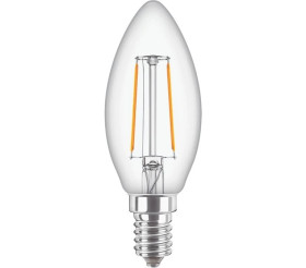 Żarówka LEDCorePro 2W zamiennik 25W 250lm 2700K LEDCandleND 2-25W E14B35 827CL G Szkło przezroczyste 2 lata gwar
