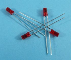 LED 3mm RED CYLIND.MATOWA 10mcd