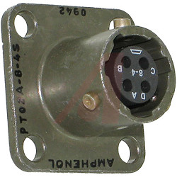 Złącze 4-pinowe Żeński Amphenol Socapex Żeński Montaż na panelu MIL-DTL-26482 rozmiar 8