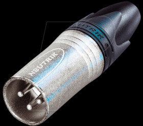 NC3MXX XLR cable connector, 3-pin, silver, nickel-plated