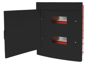 Rozdzielnica modułowa podtynkowa 2x12 IP40 czarna CZRM-PT-24M