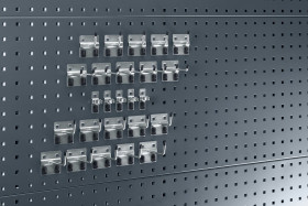 Haczyki Haczyki na narzędzia Zestaw haków zawartość Zestaw haków 25-elementowych Stal śr. 380mm