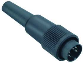 Plug, 4 pole, solder cup, bayonet locking, straight, 99 0609 00 04
