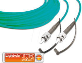 LSP-50 ST-ST 3.0 OM3 Simplex fibre optic patch cable, MM OM3, ST - ST, 3.0 m