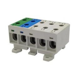 Złączka szynowa uniwersalna ETB 50/1x5 (L1,L2,L3,N,PE) Al/Cu elektryczna śrubowa 10 otworów do kabli Elektro Becov