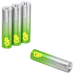 GP SUP24A224C4 Super AAA Batteries 1.5V 4pieces Long Lasting Leak-Proof