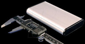 1455B1202 Extruded aluminium housing, 121 x 71.7 x 19 mm, clear