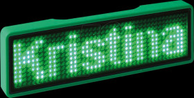 125918 LED nameplate, 11x44 pixels, USB - Frame: plain - LED: green