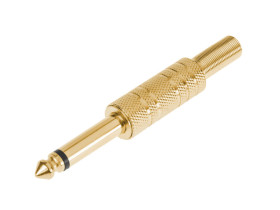 Wtyk JACK 6.3mm mono złocony