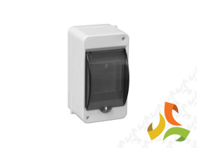 Rozdzielnica natynkowa 3 modułowa 1x3M drzwi transparentne IP40 S-3 C.2019 PAWBOL