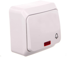 Prima Przycisk /dzwonek/ z podświetleniem biały prima WDE001015